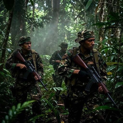 FARC Guerrillas in Amazon Jungle