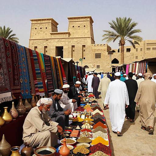 Vibrant Egyptian Market Scene