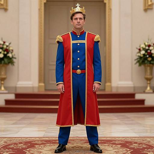 Regal King in Vibrant Costume