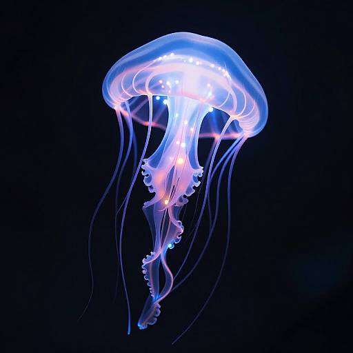 Bio-luminescent Neon Jelly Creature