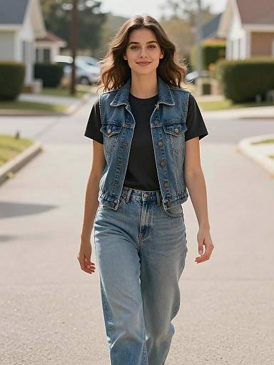 Casual Denim Street Style Portrait Shot