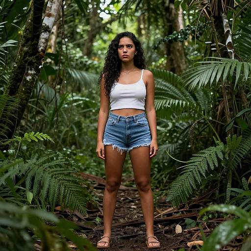 Angry Native Brazilian Girl Portrait