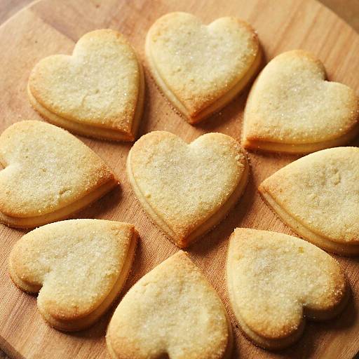 Close-Up Heart-Shaped Sugar Cookies