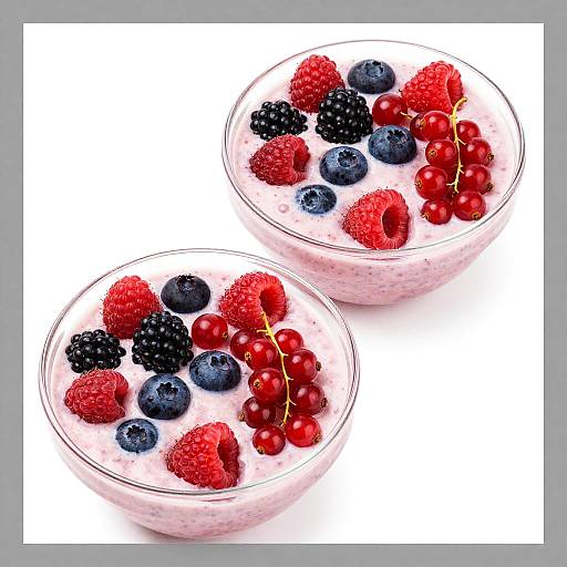 Berry Topped Pink Creamy Dessert