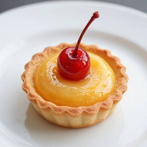 Golden Mini Treacle Tart with Cherry