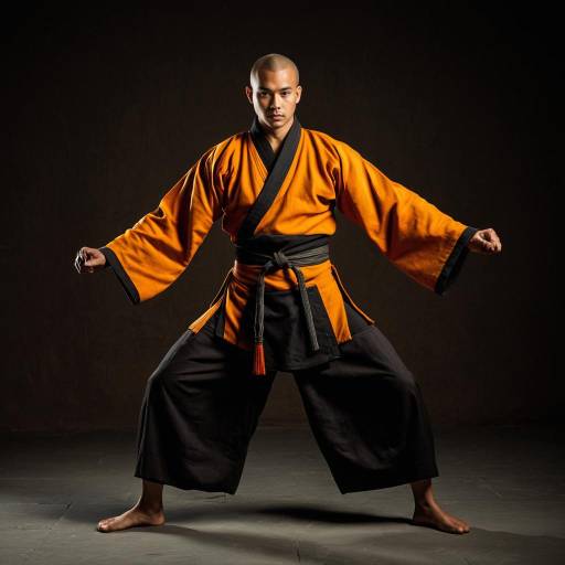 Martial Artist in Traditional Shaolin Robe