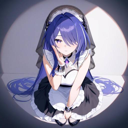 Elegant Acheron Maid in Whimsical Setting