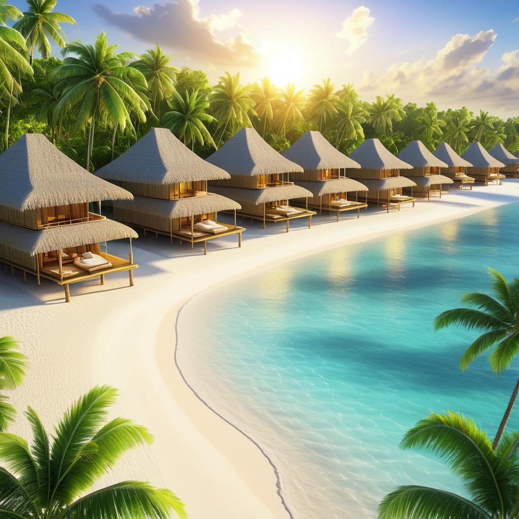 Tranquil Tropical Beach Resort Scene