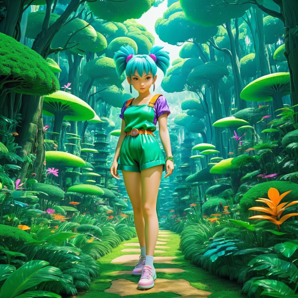 Bulma in Miyazaki's Enchanted Forest