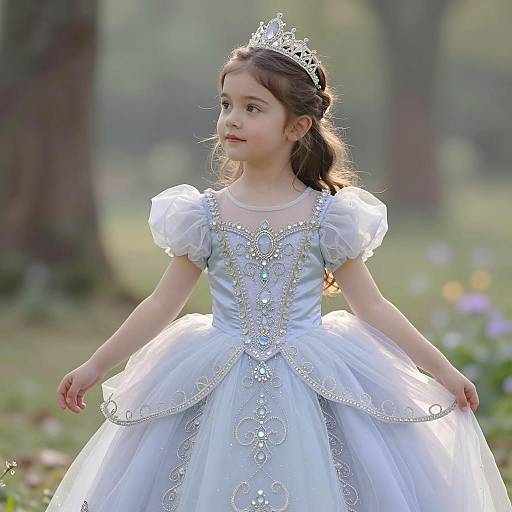 Enchanting Princess Portrait in Forest Glade