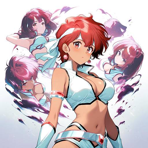 Illustration of Kei (dirty pair), dirty pair in the style of Masuishi kinoto