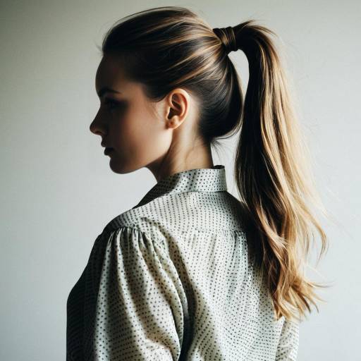 Woman with Wrapped Ponytail Hairstyle Woman with Wrapped Ponytail Hairstyle