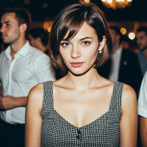 Young Woman at Party in Dress Code Attire