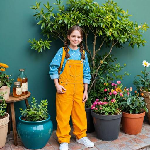 Cheerful Girl Surrounded by Nature Cheerful Girl Surrounded by Nature