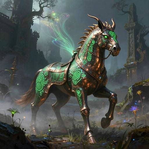 Armored Centaur Warrior in Mystic Ruins