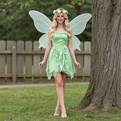 Garden Fairy Adult Costume with Wings