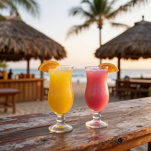 Tropical Sunset Exotic Fruit Smoothies