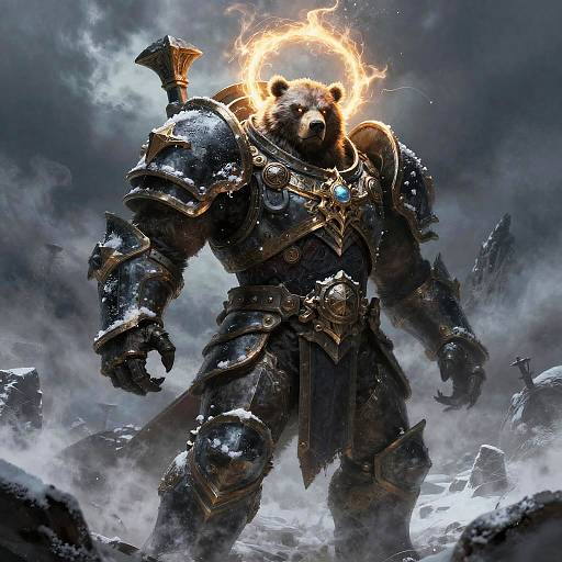 Grim-Dark Bear-Armored Juggernaut