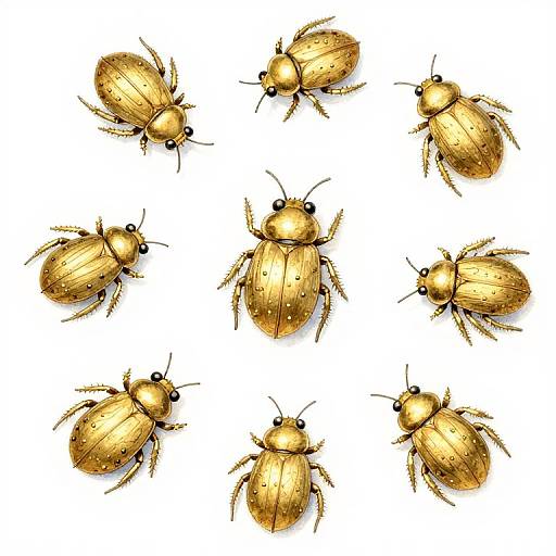 Golden Bug Illustrations by Hannah Davies
