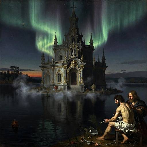 Ancient Cursed Temple at Dusk