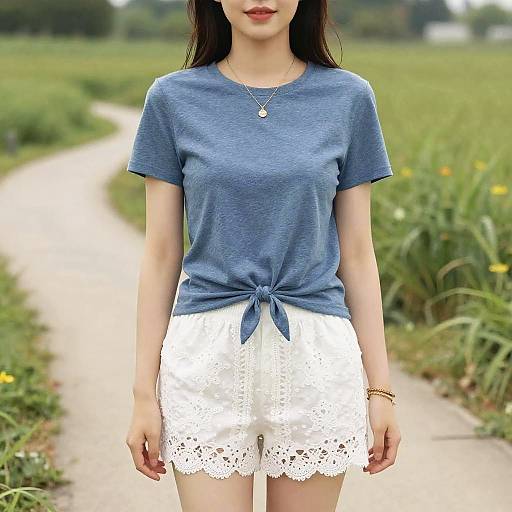 Casual Chic Woman in Meadow