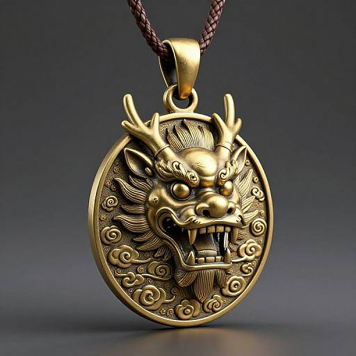 Chinese Dragon Armor Pendant Design