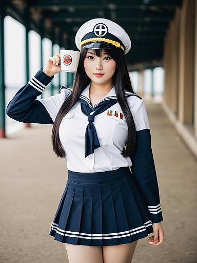 Lifestyle costume photo of Murakami (girls und panzer). Cosplay clothes