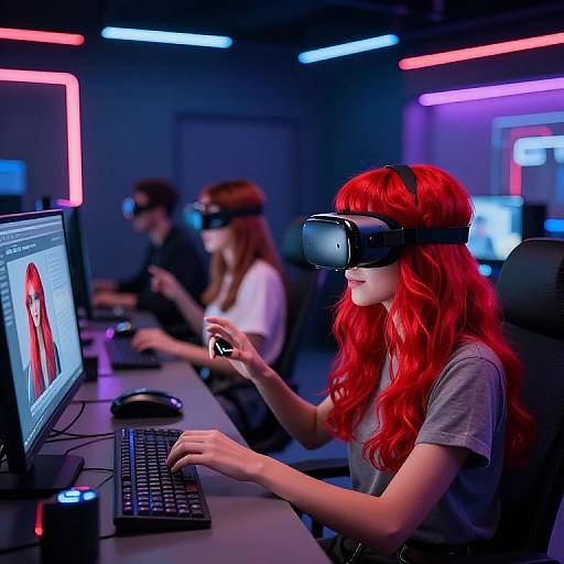 Cyber Café Red Hair AR Experience