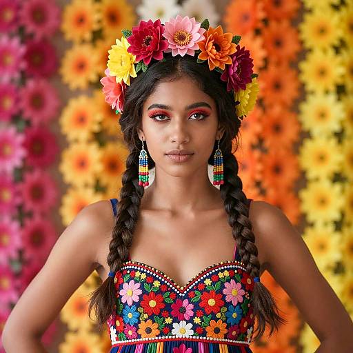 Vibrant Portrait of Young Woman