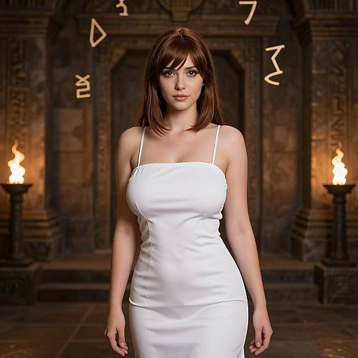 Fantasy Temple Cosplay with Floating Runes