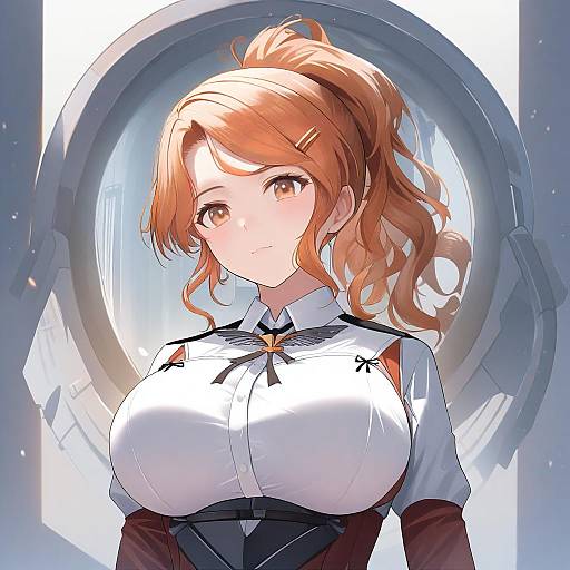 Illustration of Aquila (kancolle), kantai collection in the style of Qing wu