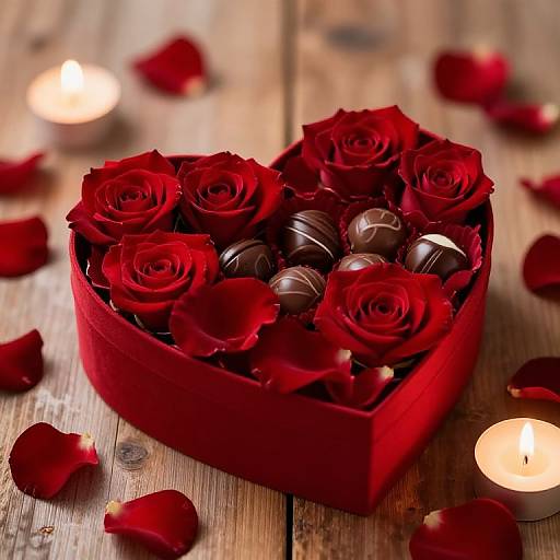 Romantic Heart-Shaped Box Scene
