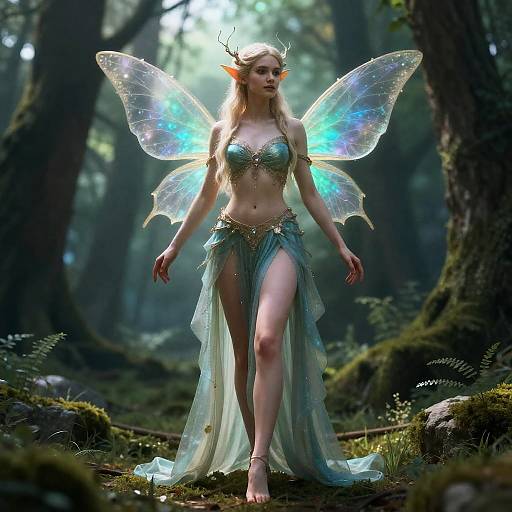 Heavenly Forest Nymph Heroic Full-Body Portrait