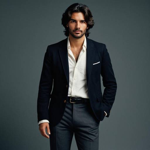 Stylish Man in 70s Inspired Casual Elegance