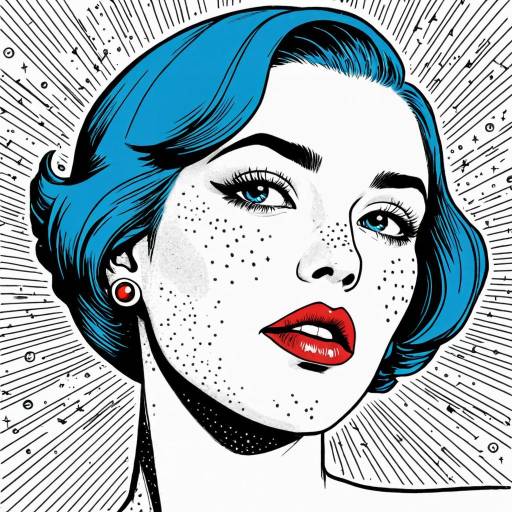 Pop Art Comic Style Woman Portrait