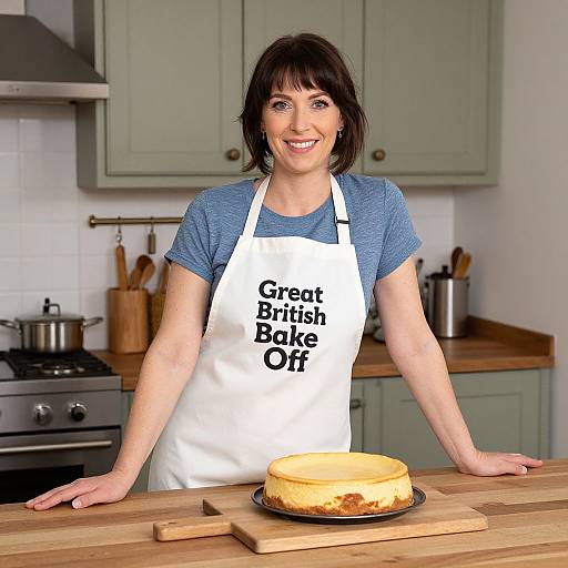 Smiling Woman with Bake Off Cheesecake