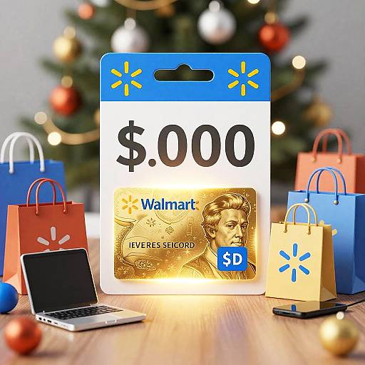 Glowing Walmart $1000 Gift Card