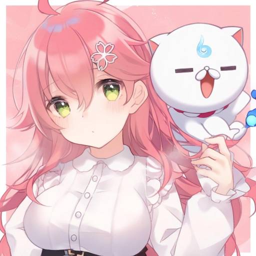 Illustration of 35p (sakura miko), hololive in the style of Toutenkou