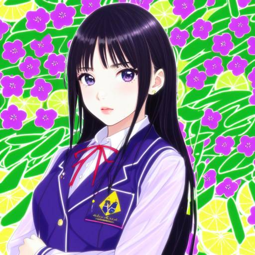 Illustration of Aihara mei, citrus (saburouta) in the style of Atte nanakusa