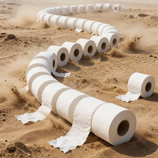 Epic Illustrated Burst of Paper Rolls