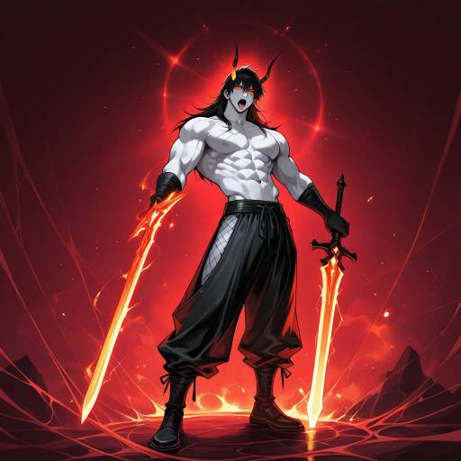 Pale Ghoul with Glowing Eyes and Sword Pale Ghoul with Glowing Eyes and Sword