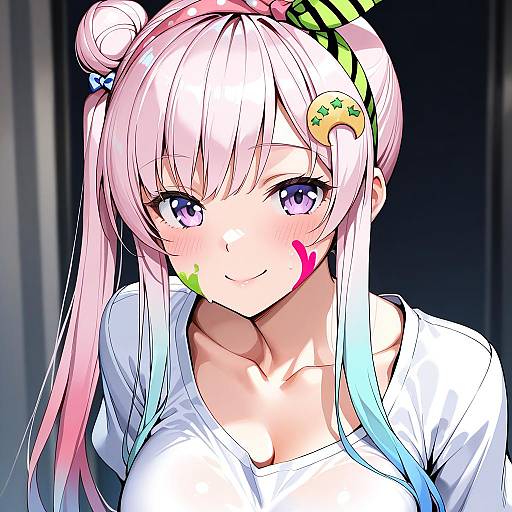 Illustration of Airani iofifteen, hololive in the style of Ajishio