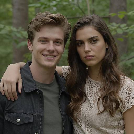 Forest Portrait of Young Couple