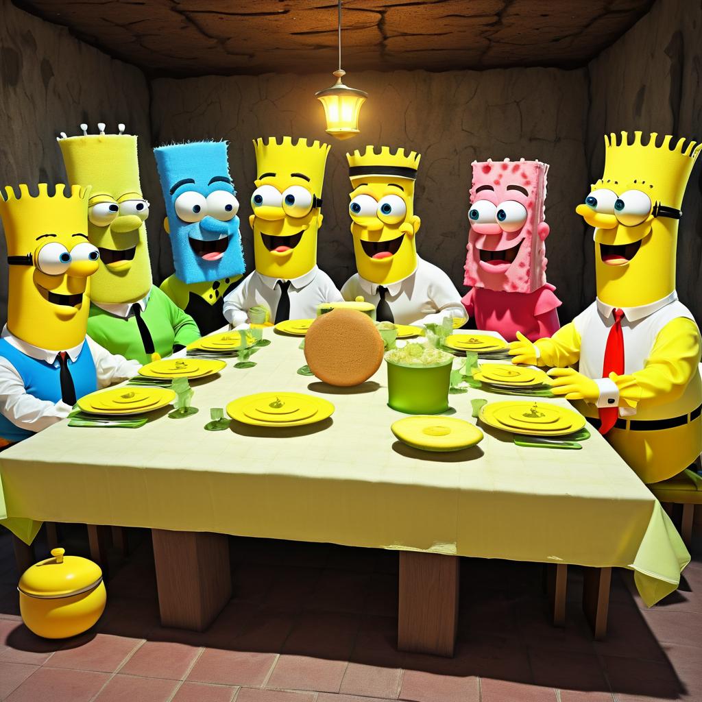 SpongeBob's Humorous Last Supper Scene