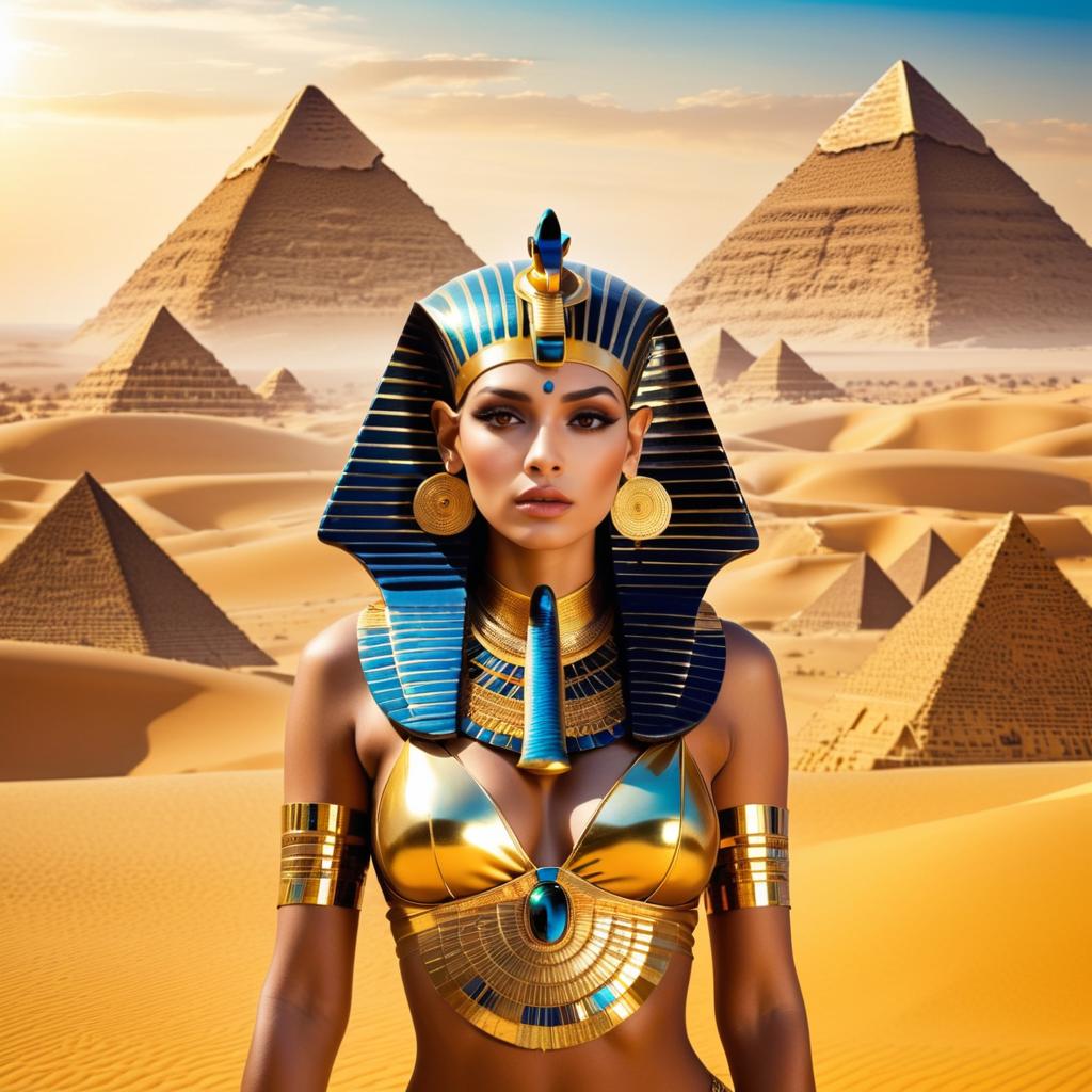 Mythical Sphinx Beauty in Egyptian Desert