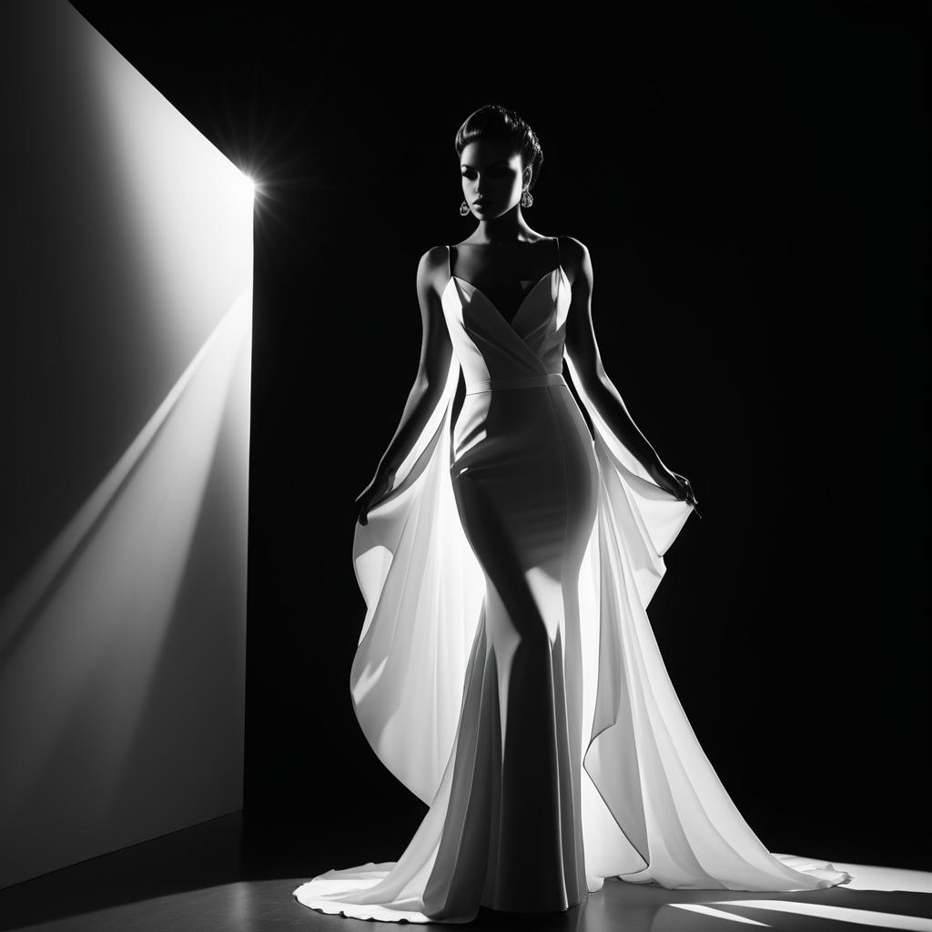 Dramatic Black and White Fashion Photography