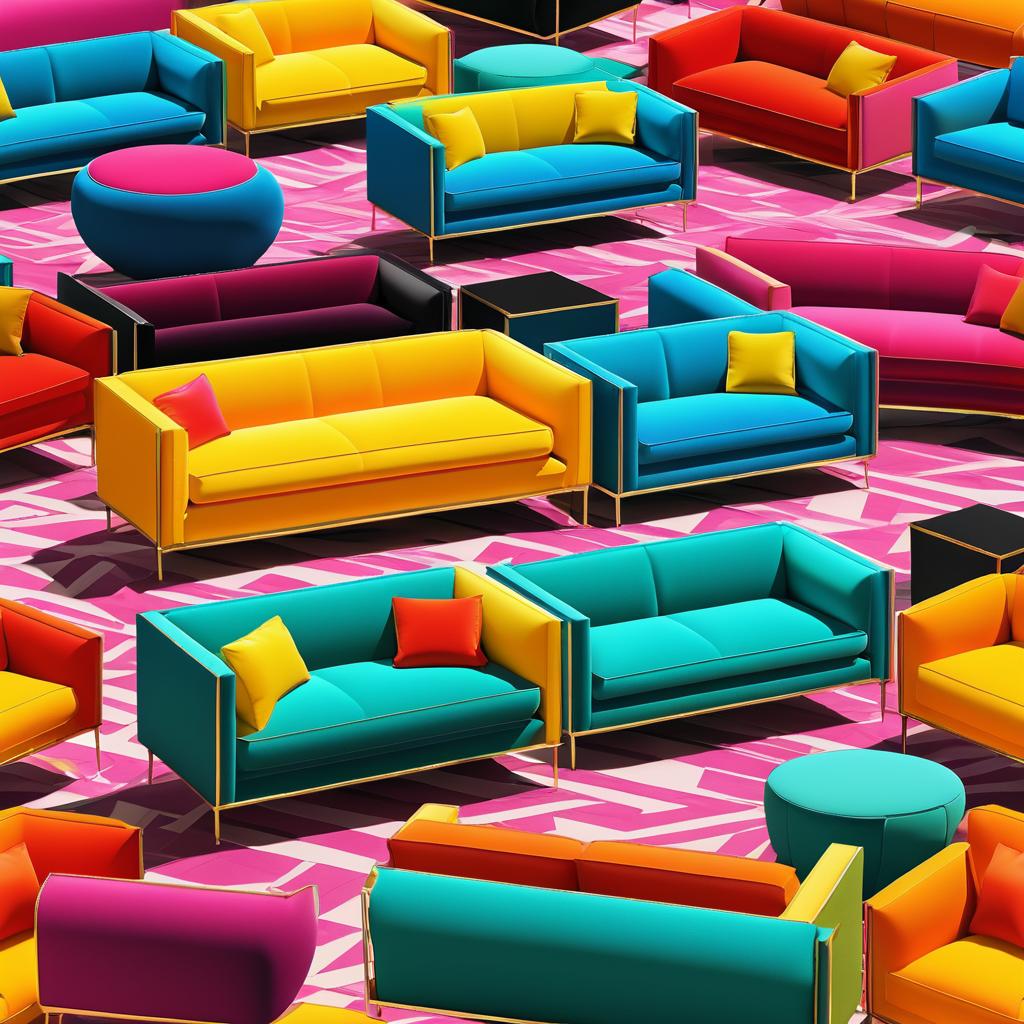 Vibrant Art Deco Sofa Designs Inspired by Warhol