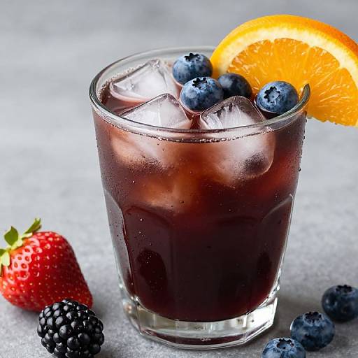 Vibrant Zobo Punch with Fresh Berries