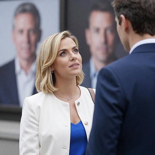 Curious Blonde in Urban Setting