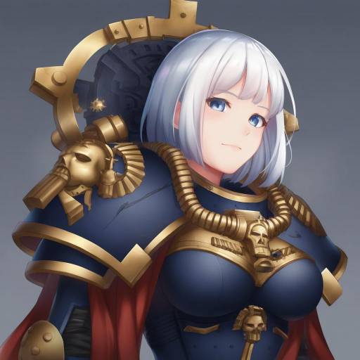 Illustration of Adepta sororitas, warhammer 40k in the style of Jp06